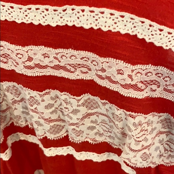 Red Tank from UO with Lace Stripes in Small - Picture 4 of 4